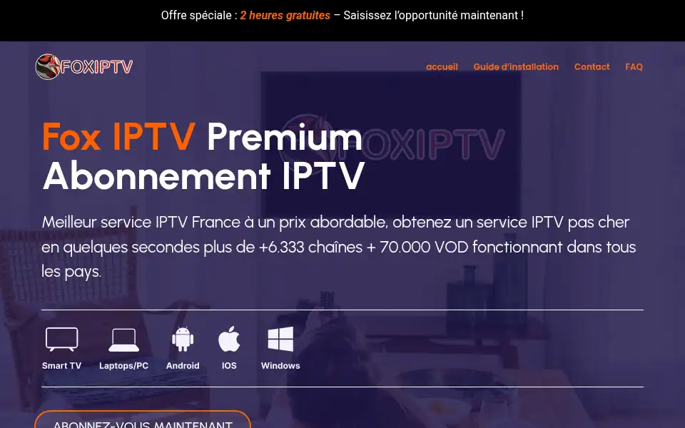 Screenshot of foxxtv.fr