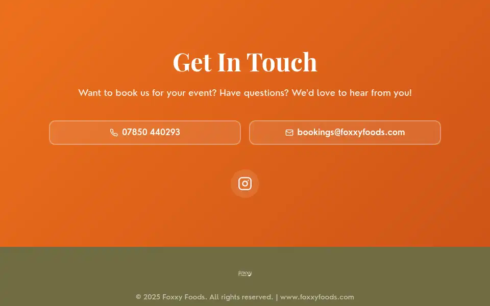 Screenshot of foxxyfoods.com
