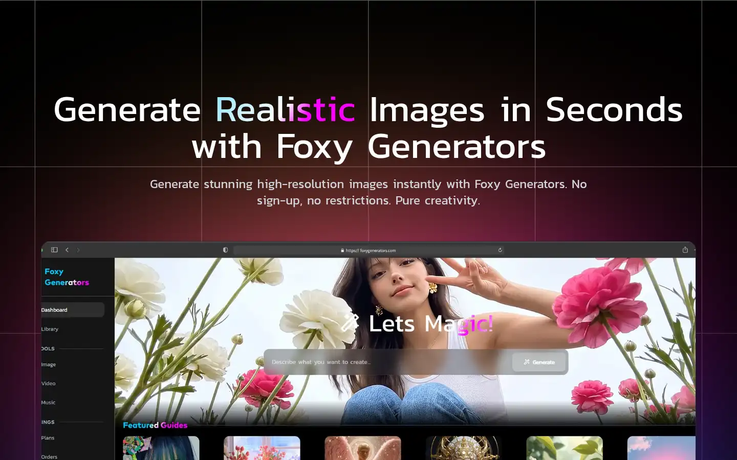Screenshot of foxygenerators.com