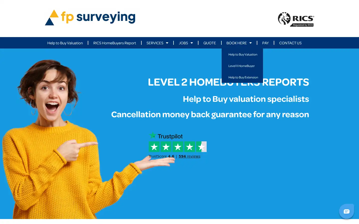 Screenshot of fpsurveying.co.uk