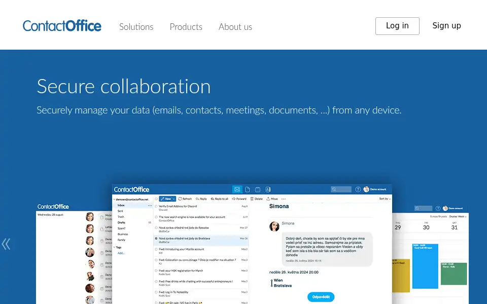 Screenshot of fr.contactoffice.com