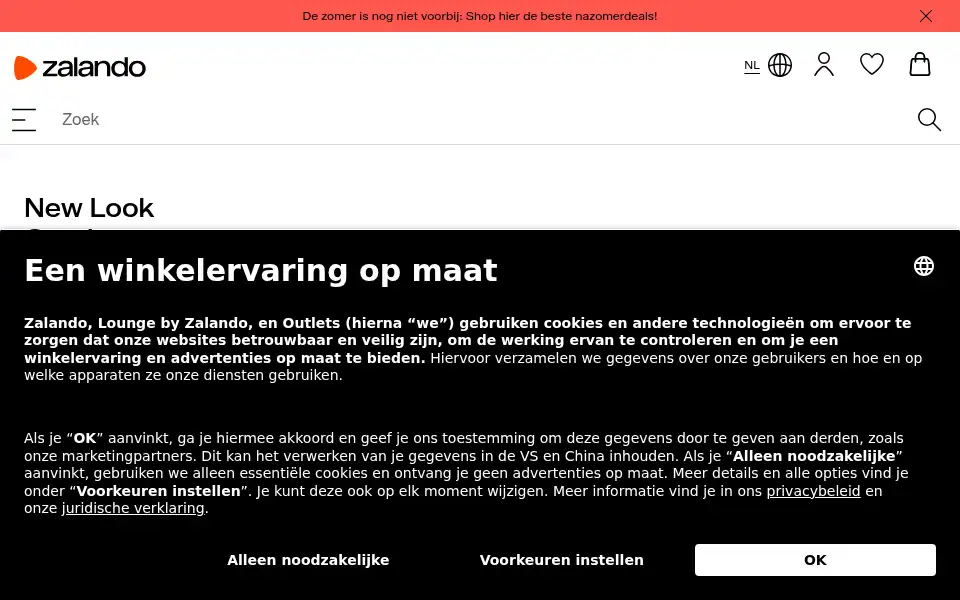 Screenshot of fr.zalando.be