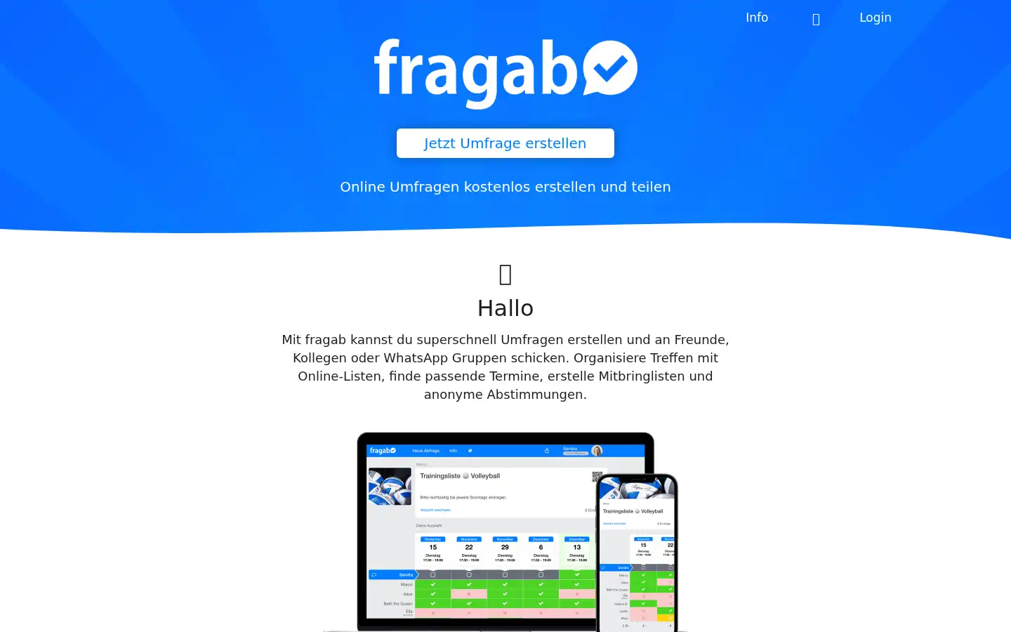 Screenshot of fragab.de
