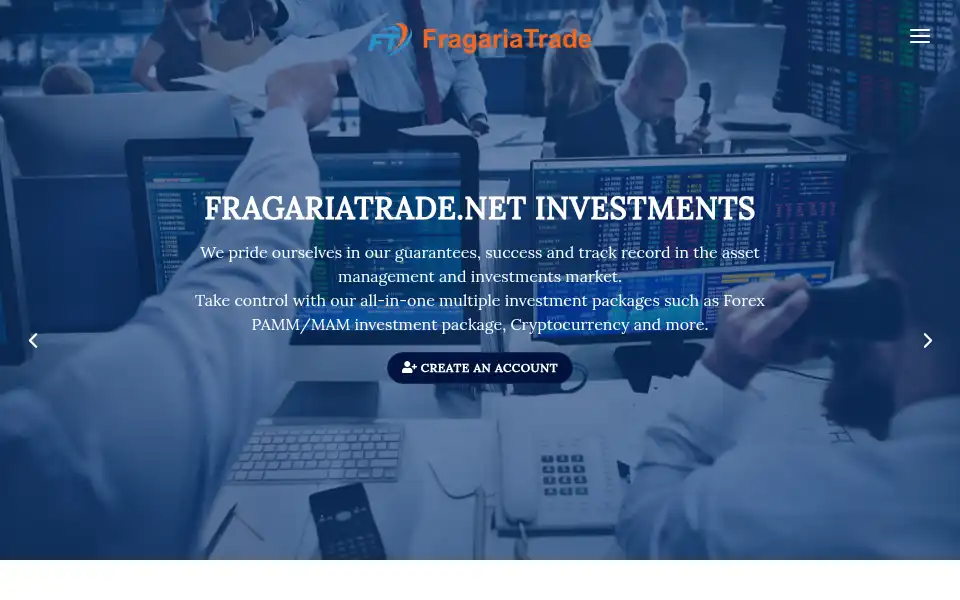 Screenshot of fragariatrade.net