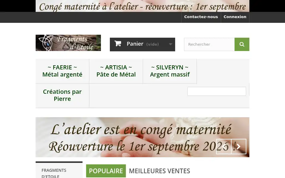 Screenshot of fragmentsdetoile.fr