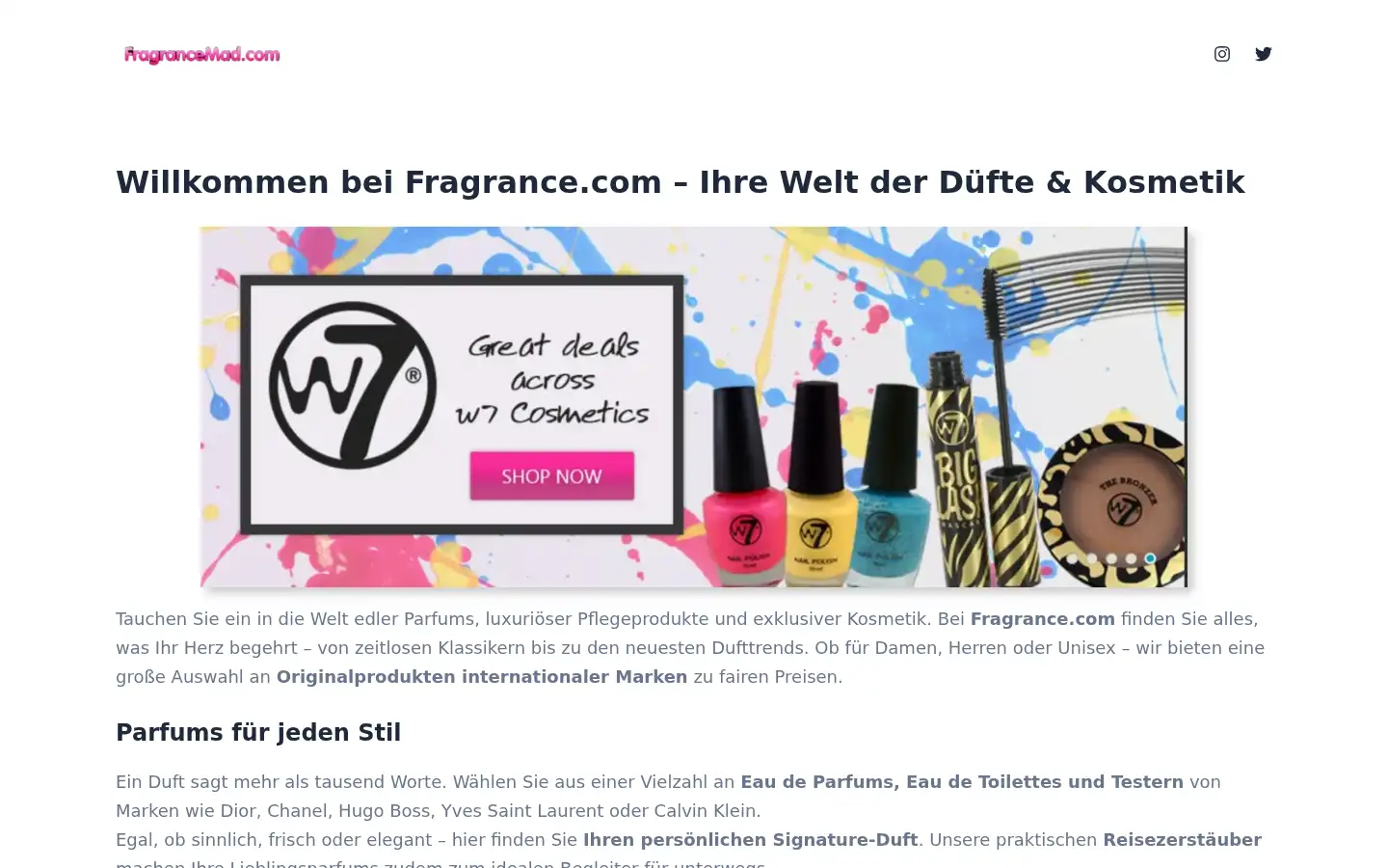 Screenshot of fragrancemad.com