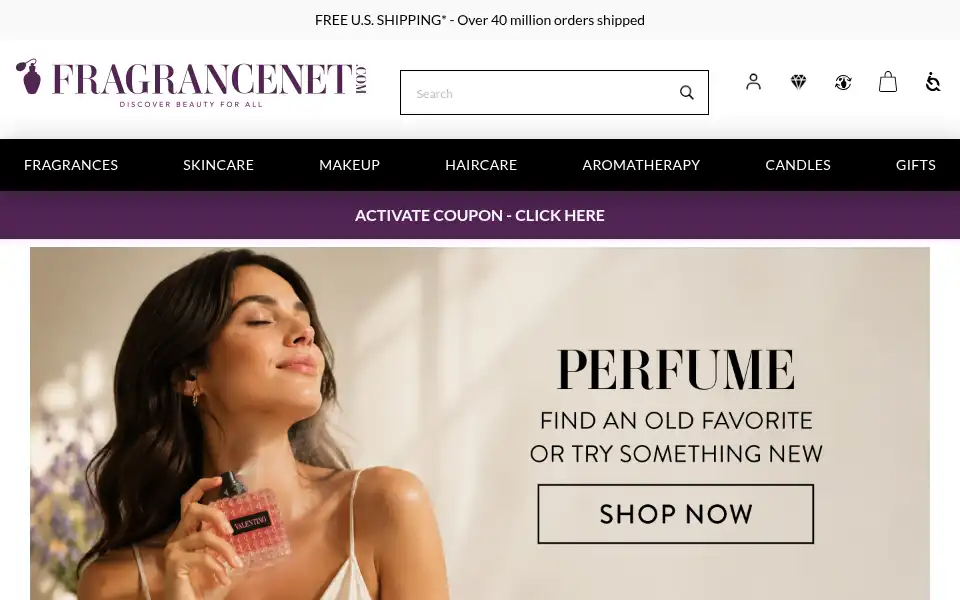 Screenshot of fragrancesnet.com