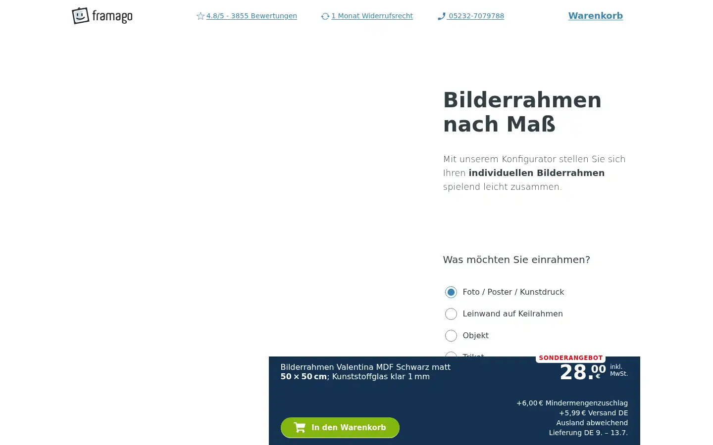 Screenshot of framago.de
