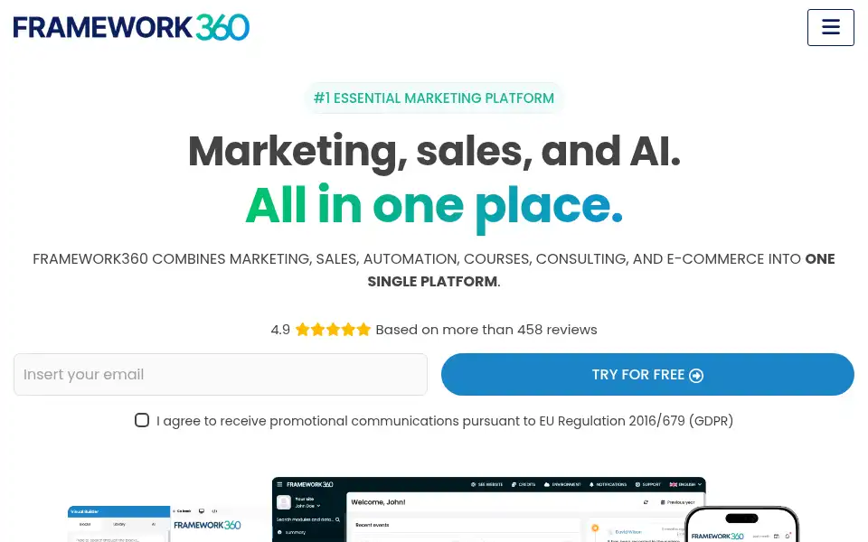 Screenshot of framework360.it
