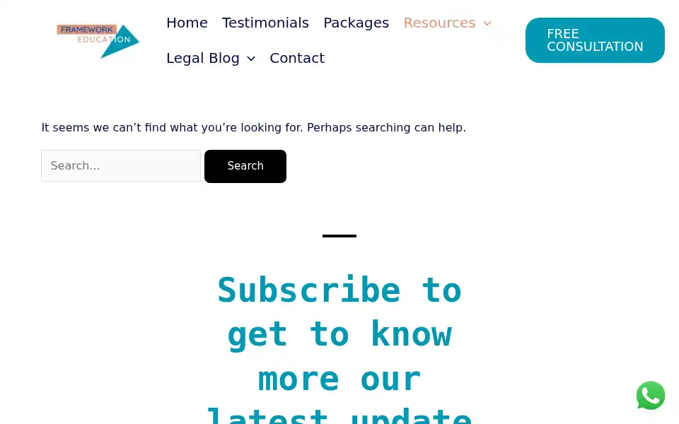 Screenshot of frameworkeducation.org