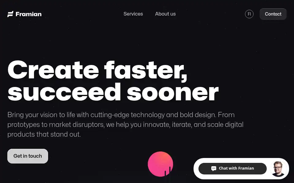 Screenshot of framian.fi