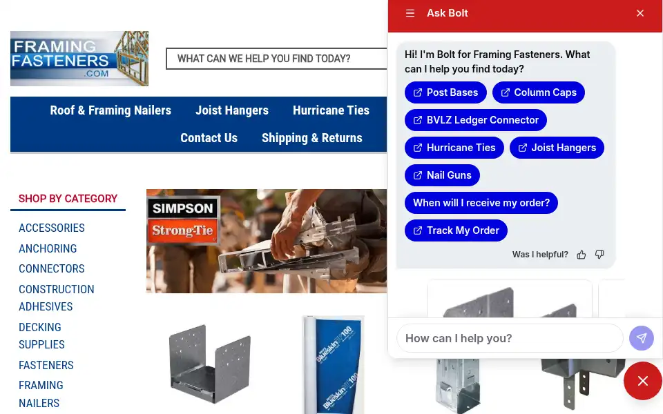 Screenshot of framingfasteners.com