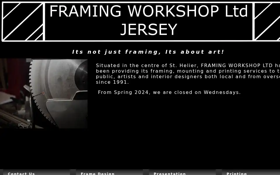 Screenshot of framingworkshop.je