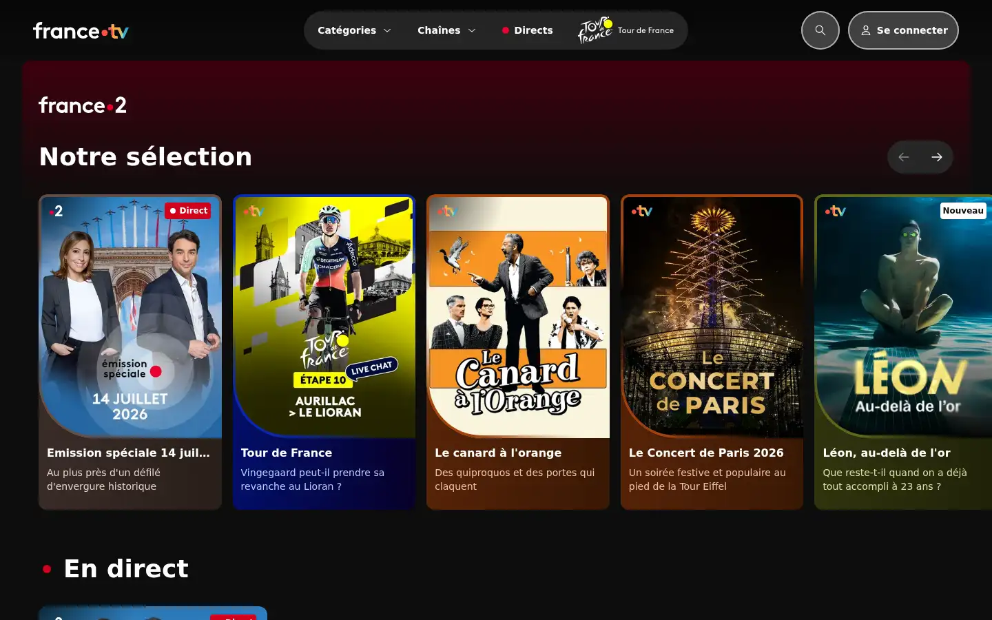 Screenshot of france2.fr
