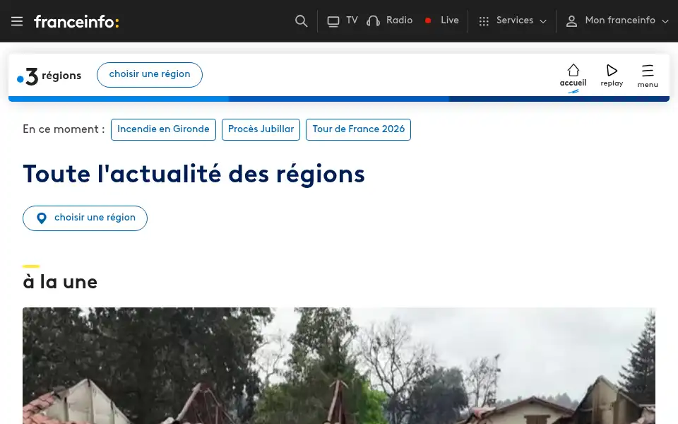 Screenshot of france3-regions.francetvinfo.fr