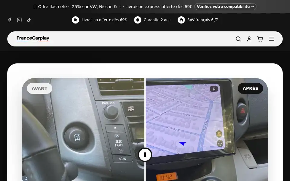 Screenshot of francecarplay.fr