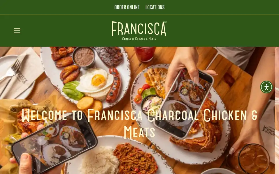 Screenshot of franciscarestaurant.com