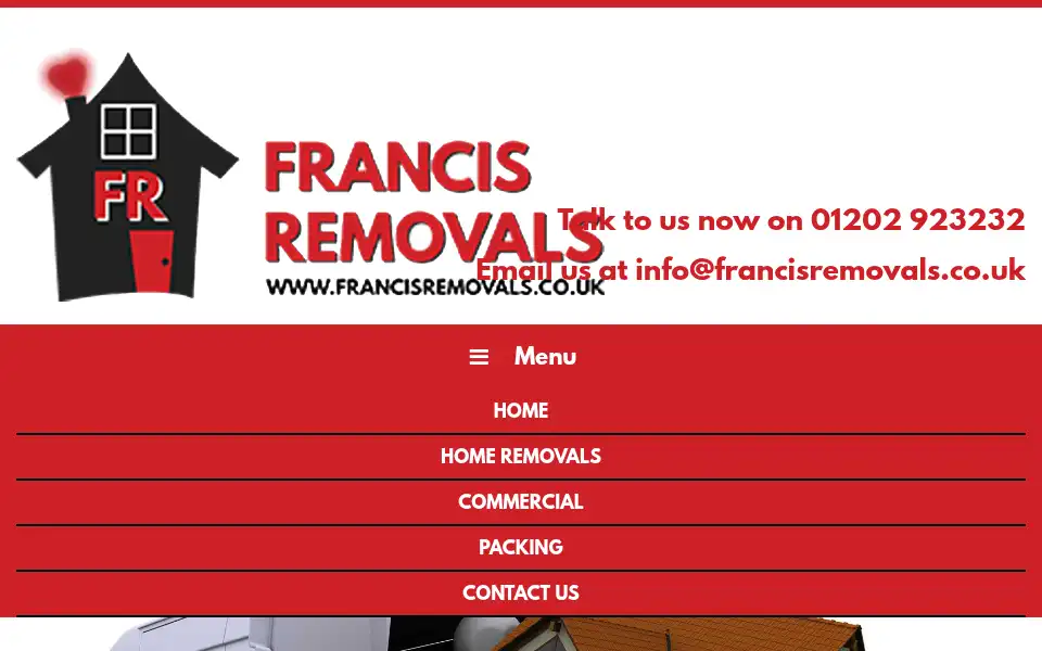 Screenshot of francisremovals.co.uk