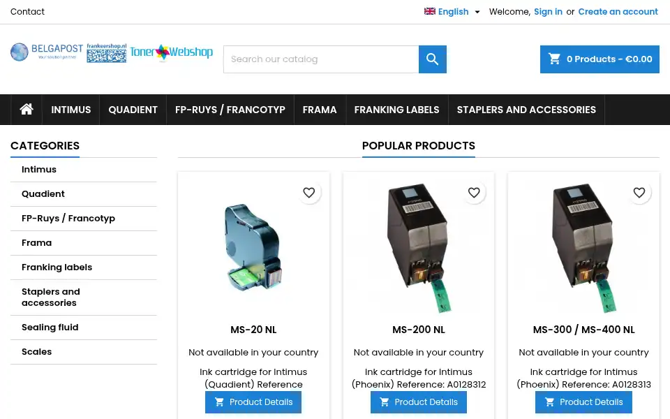 Screenshot of frankeershop.nl
