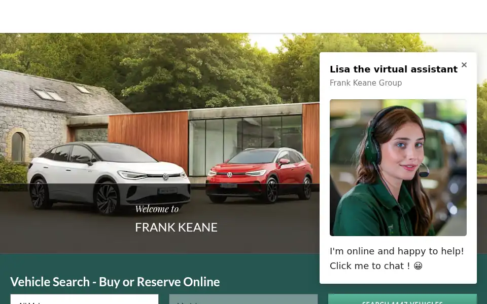 Screenshot of frankkeane.ie