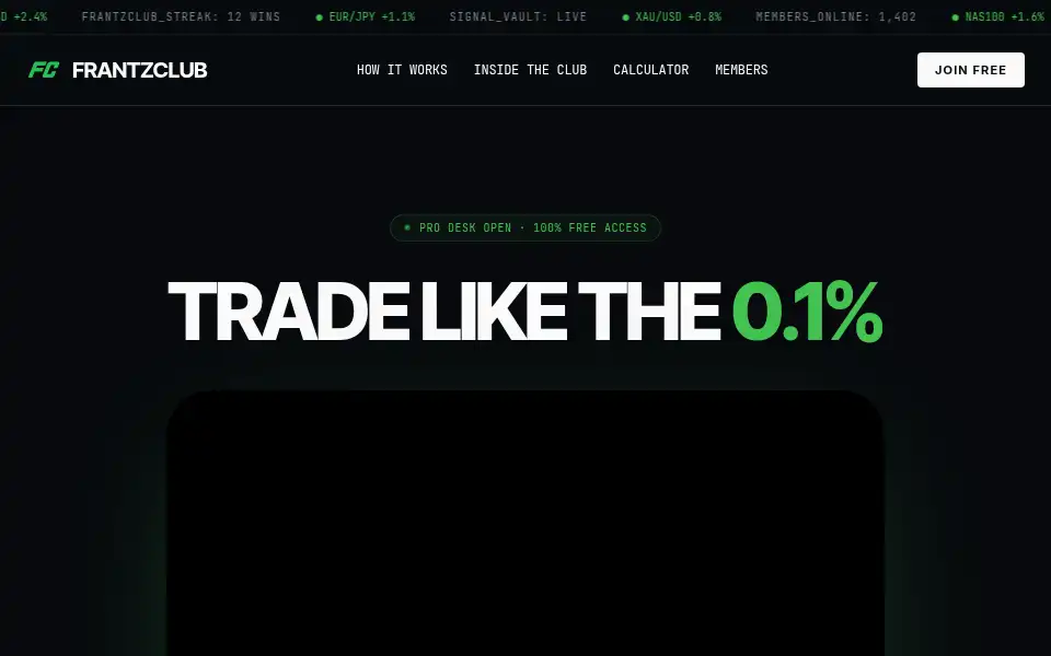Screenshot of frantzclub.com