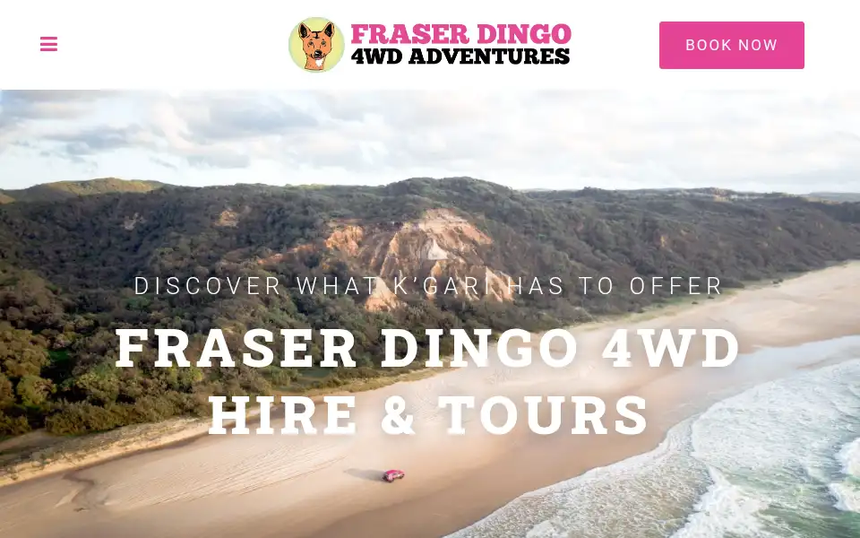 Screenshot of fraserdingo4wdhire.com.au