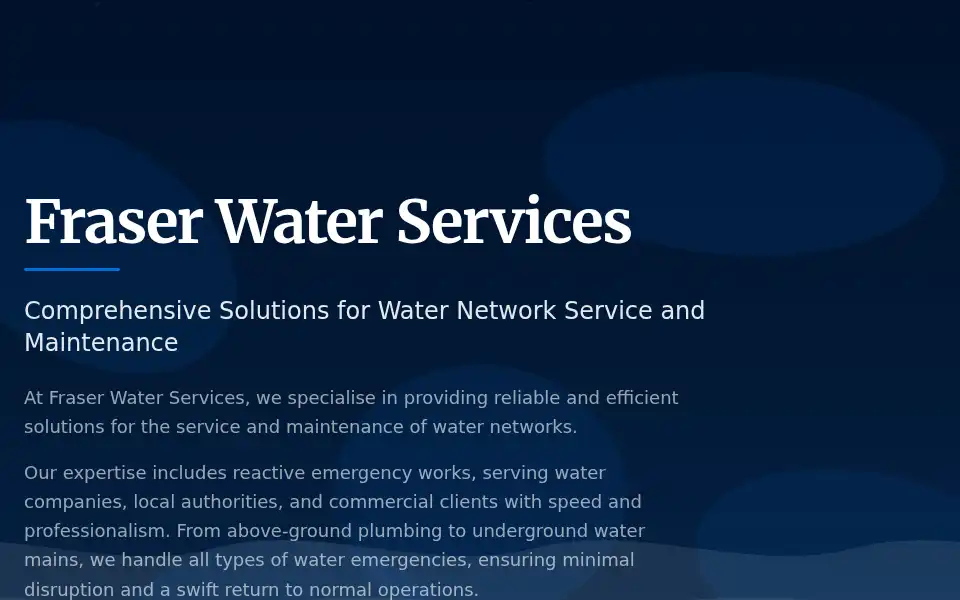 Screenshot of fraserwaterservices.co.uk