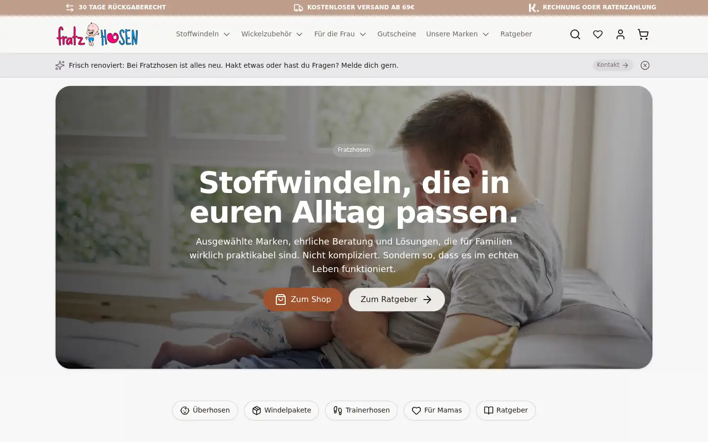Screenshot of fratzhosen.de