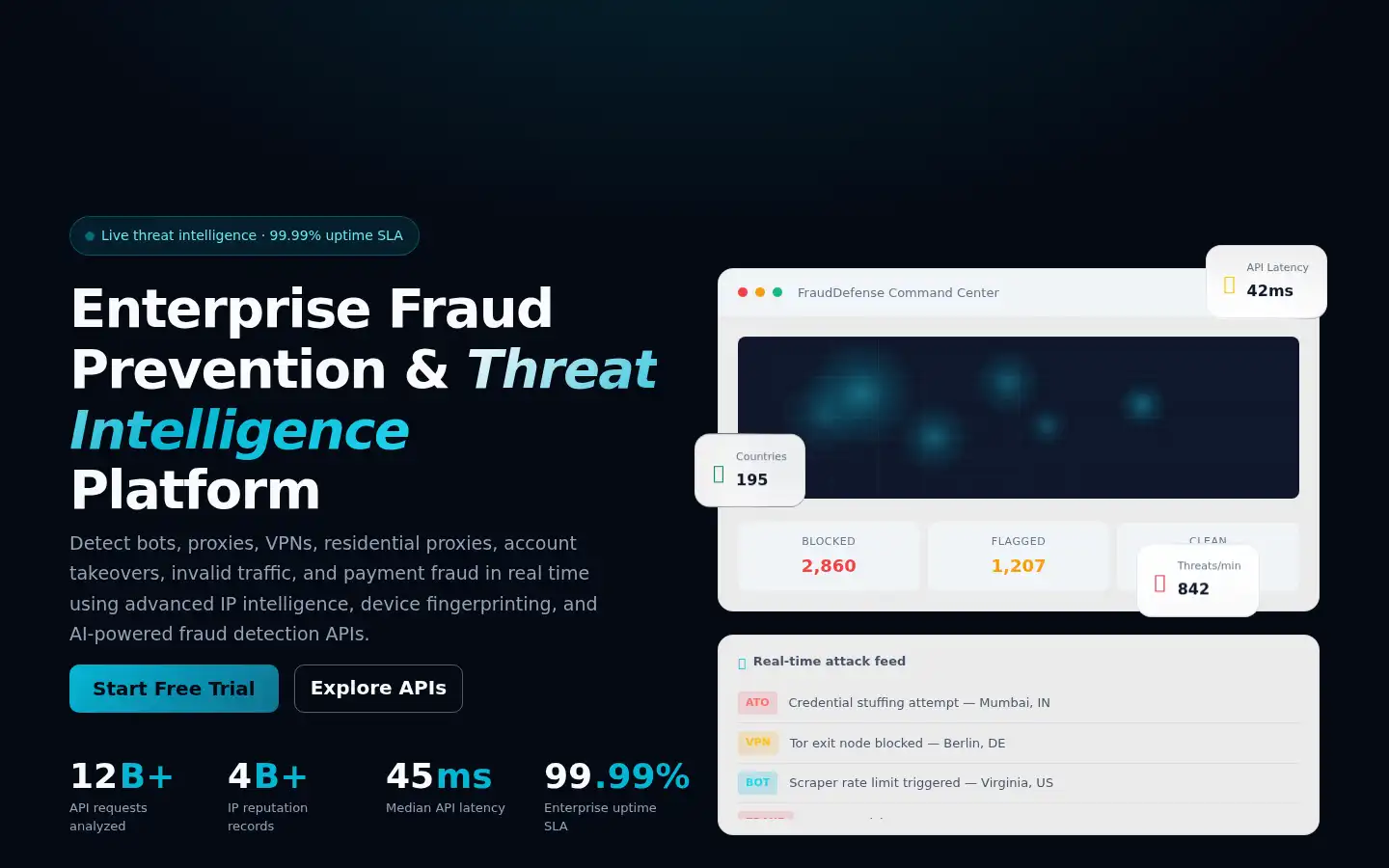 Screenshot of frauddefense.io