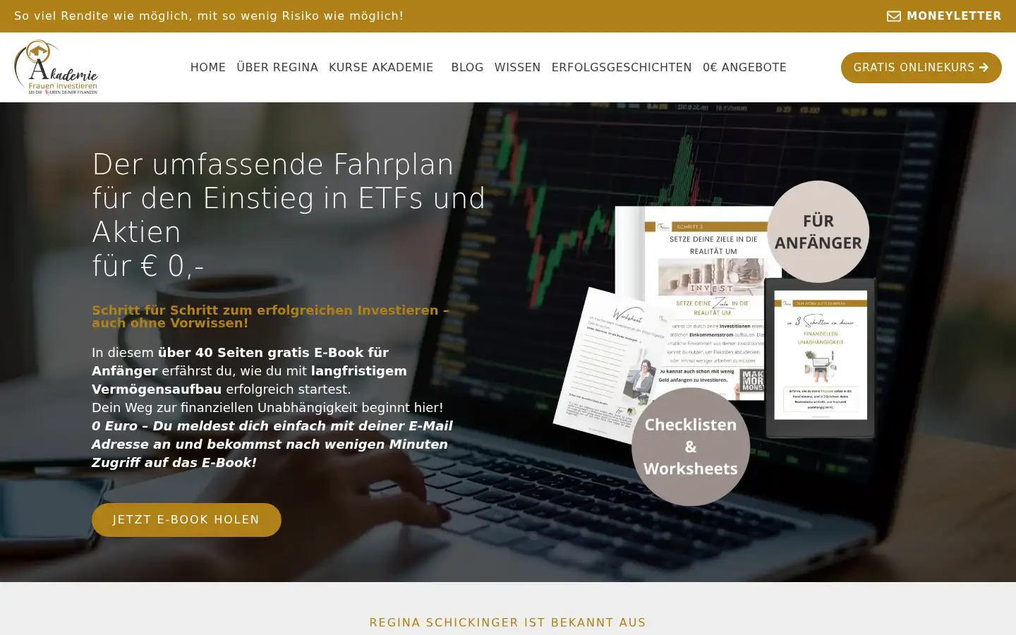 Screenshot of fraueninvestieren.com