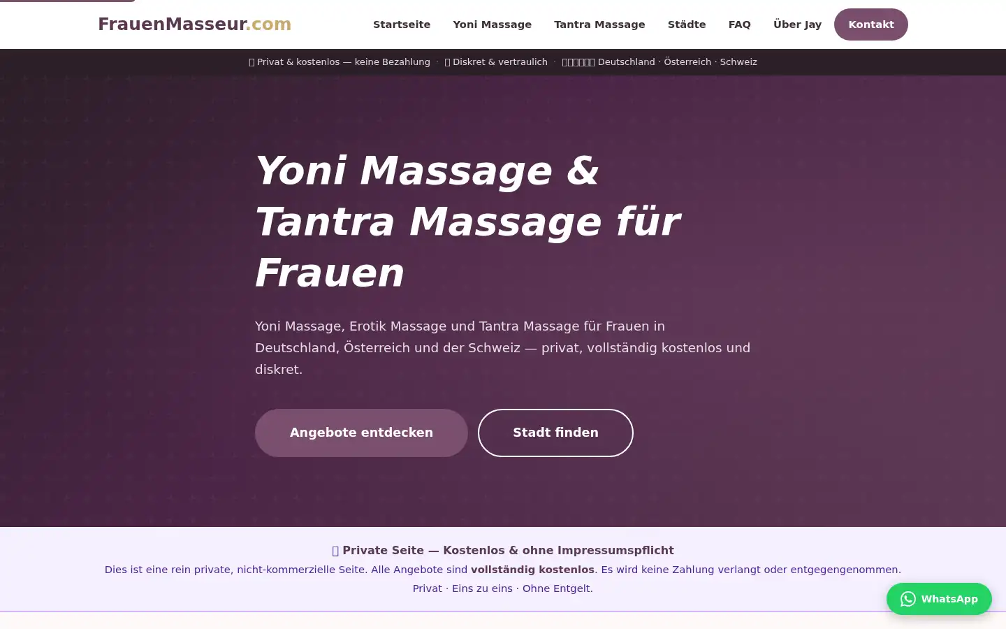Screenshot of frauenmasseur.com