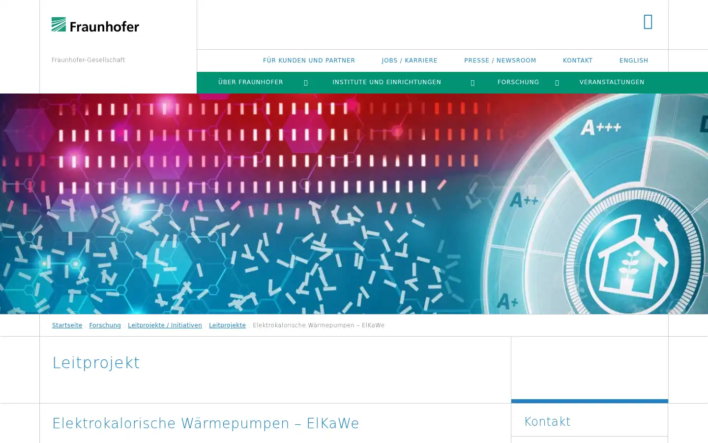 Screenshot of fraunhofer.de