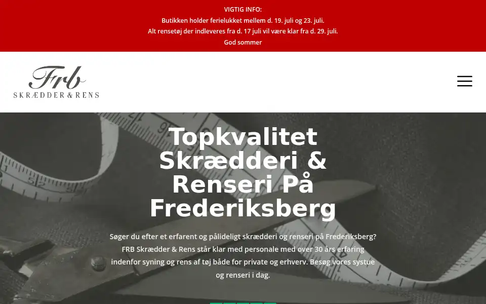 Screenshot of frbskraedder.dk
