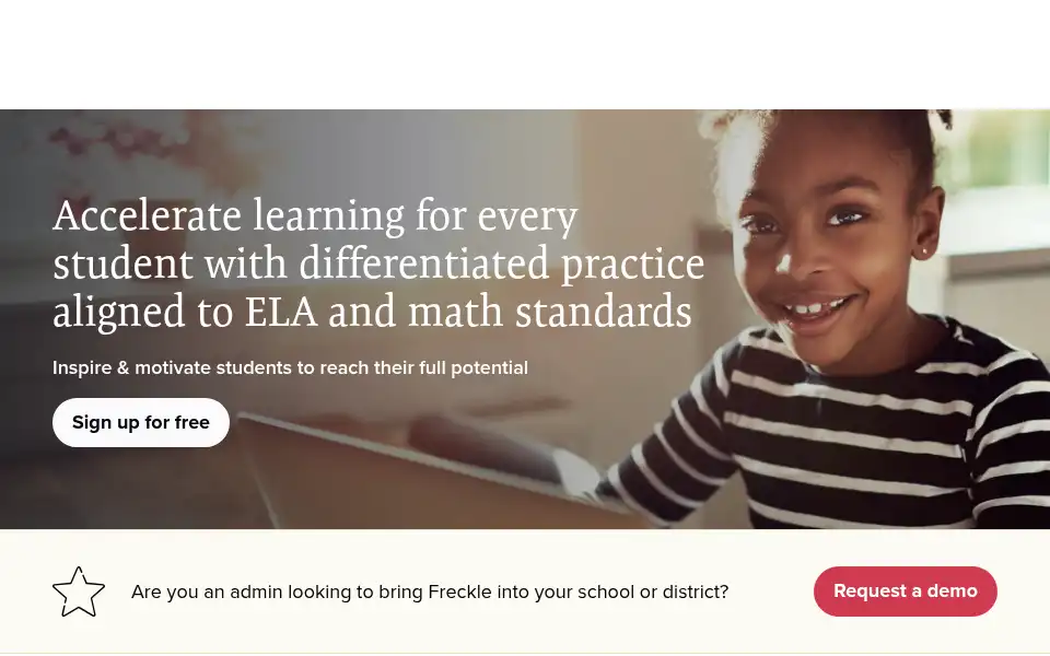 Screenshot of freckle.com