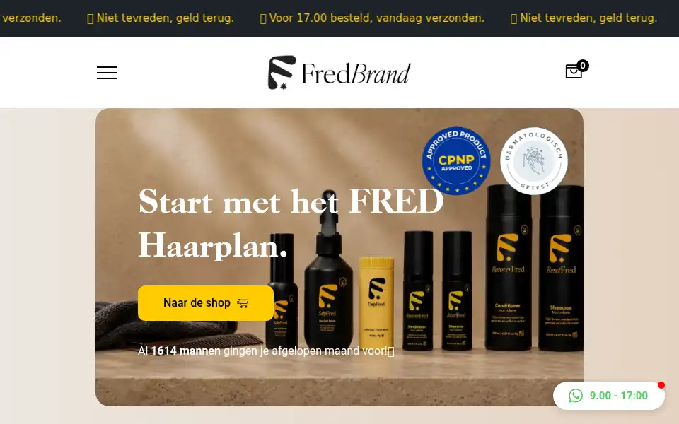 Screenshot of fredbrand.com