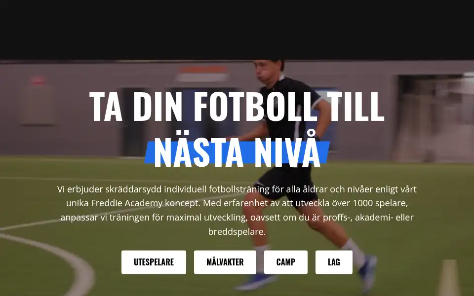 Screenshot of freddieacademy.se