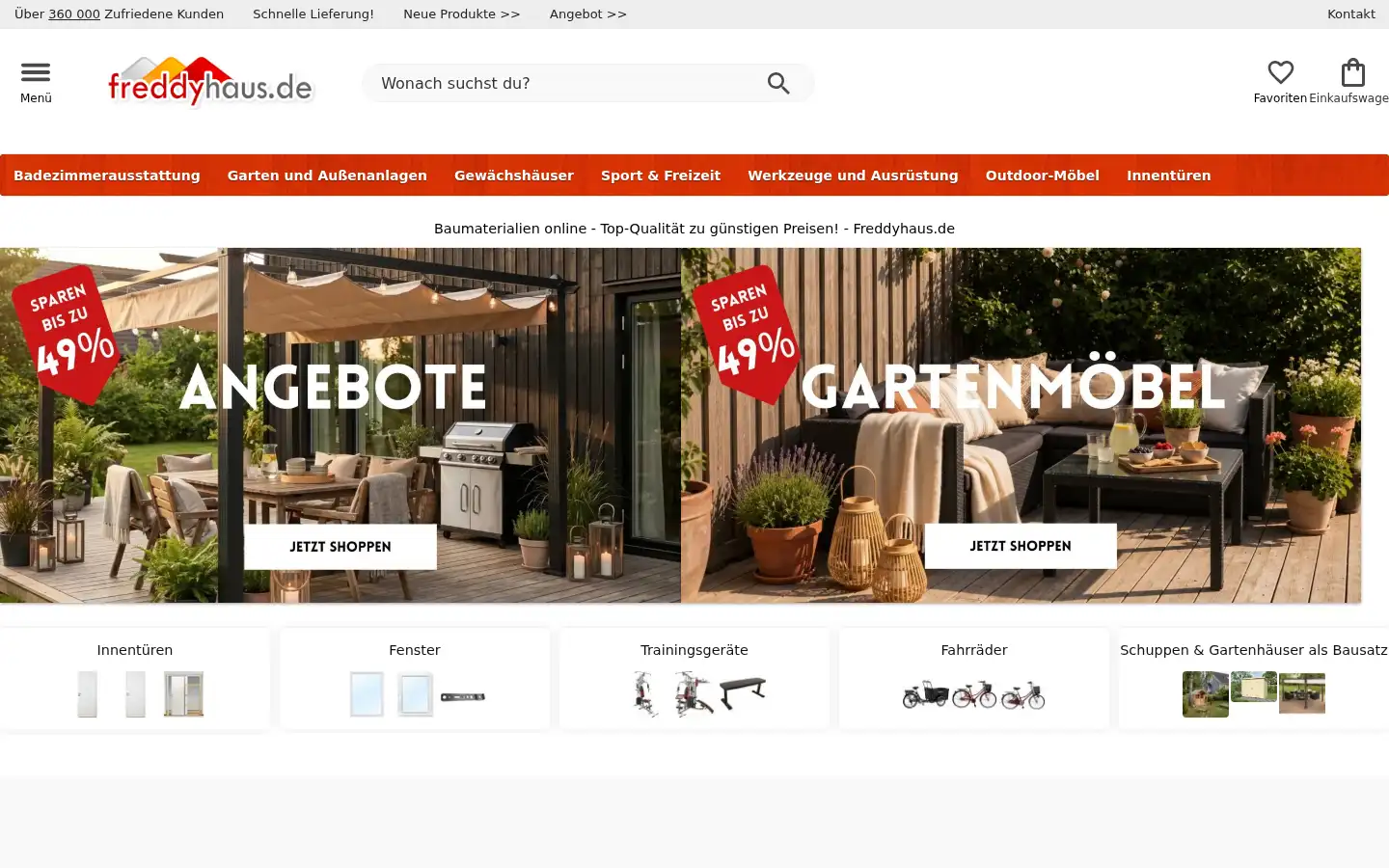 Screenshot of freddyhaus.de