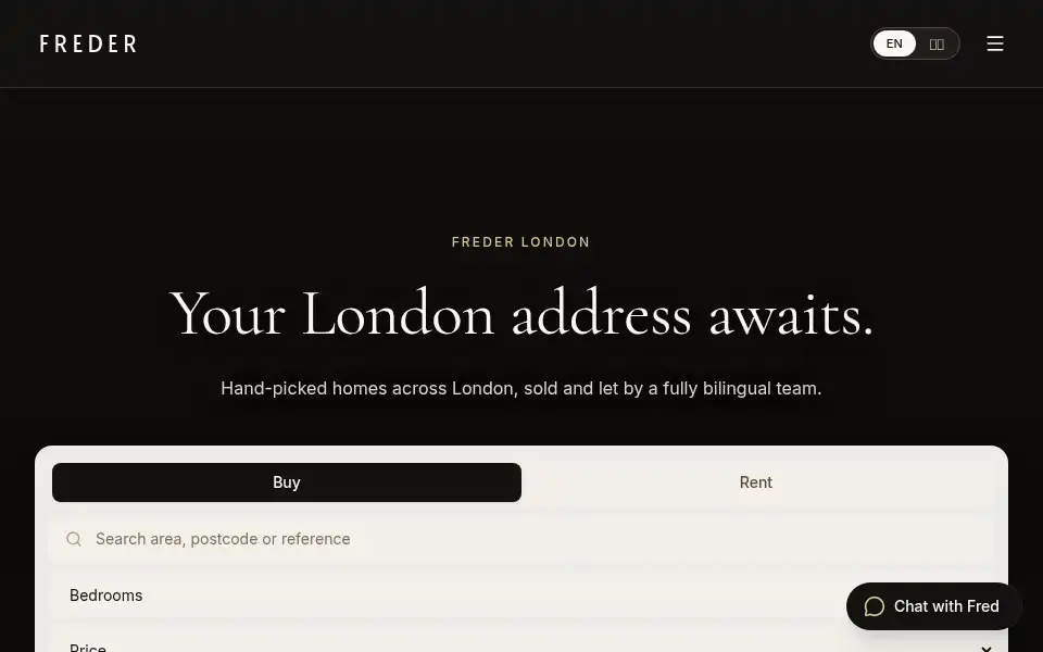 Screenshot of freder.co.uk