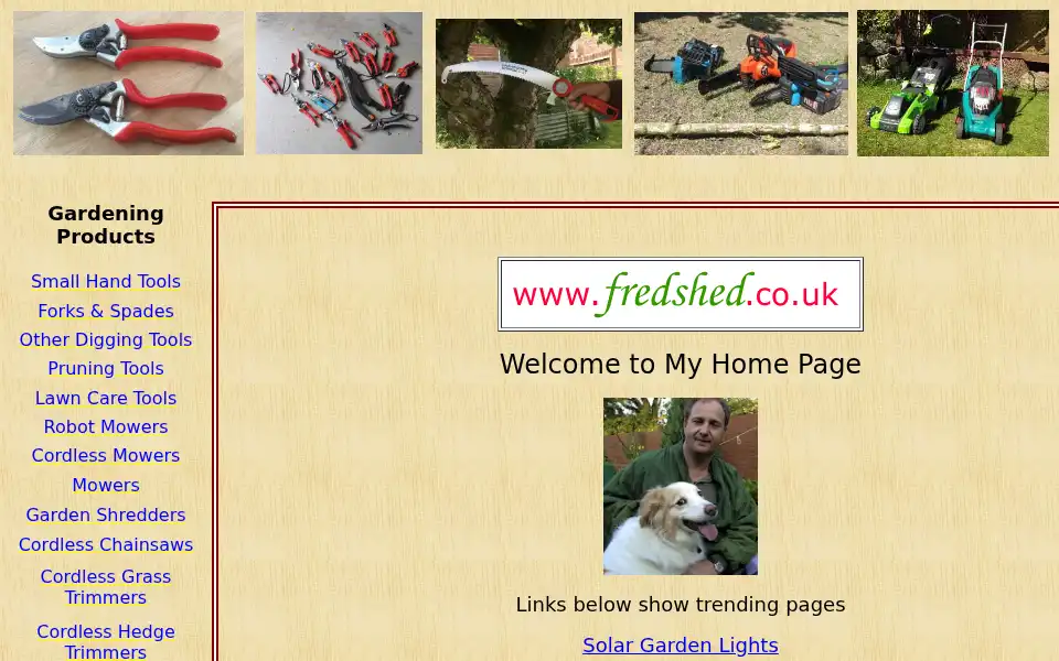 Screenshot of fredshed.co.uk