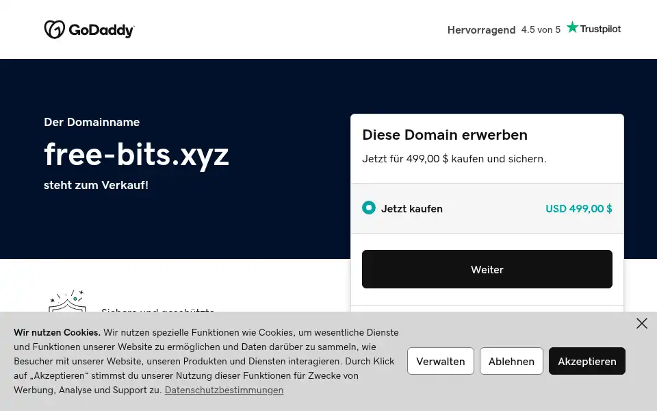 Screenshot of free-bits.xyz