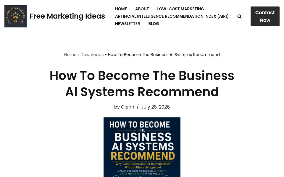 Screenshot of free-marketing-ideas.co.uk