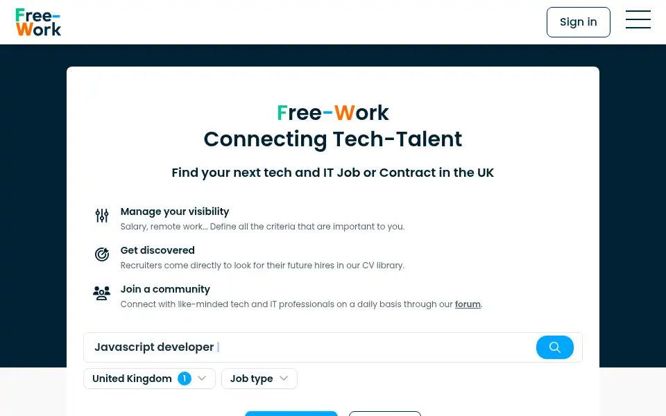 Screenshot of free-work.com