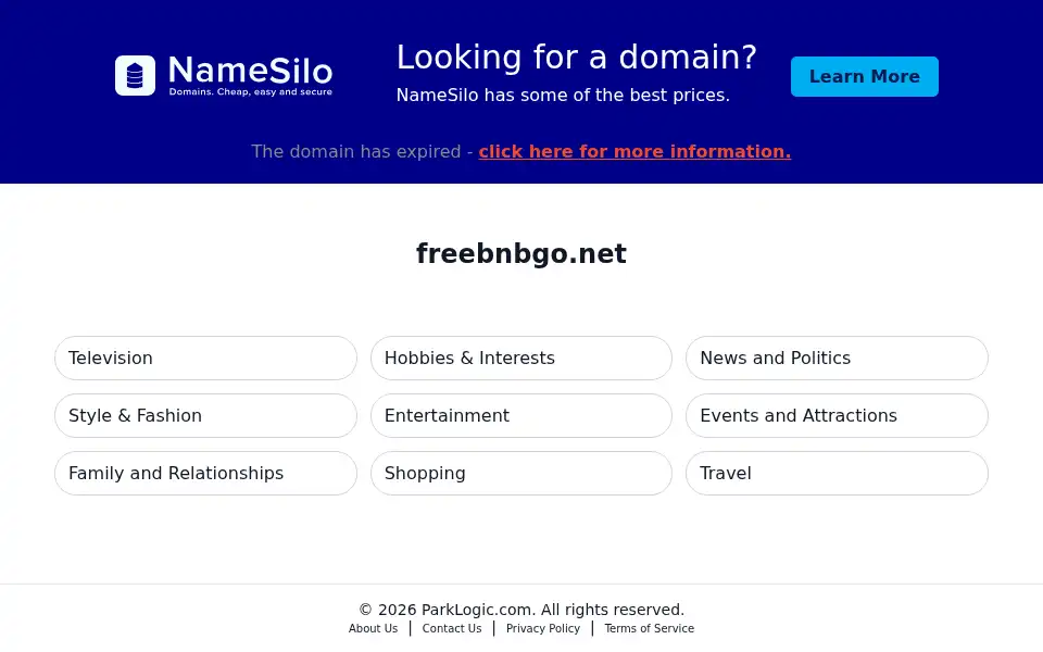 Screenshot of freebnbgo.net