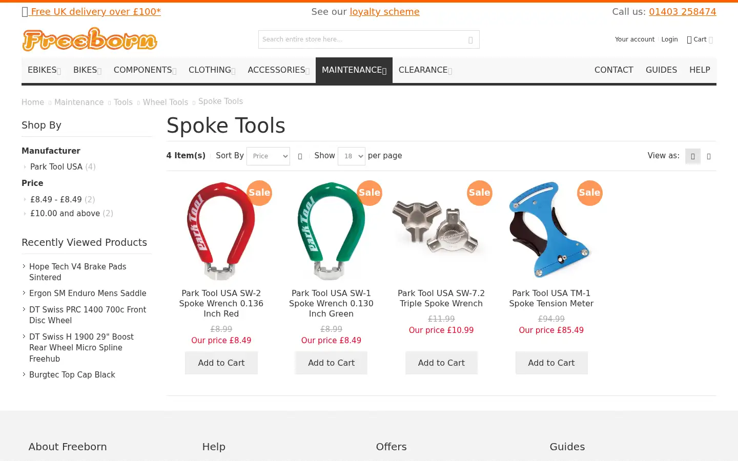 Screenshot of freeborn.co.uk