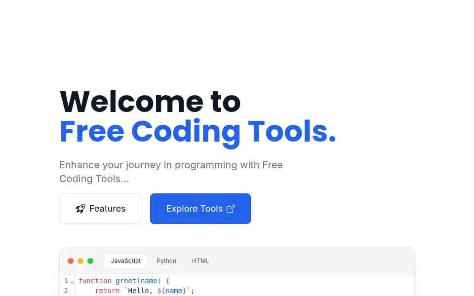 Screenshot of freecodingtools.org