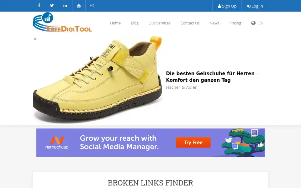 Screenshot of freedigitool.com