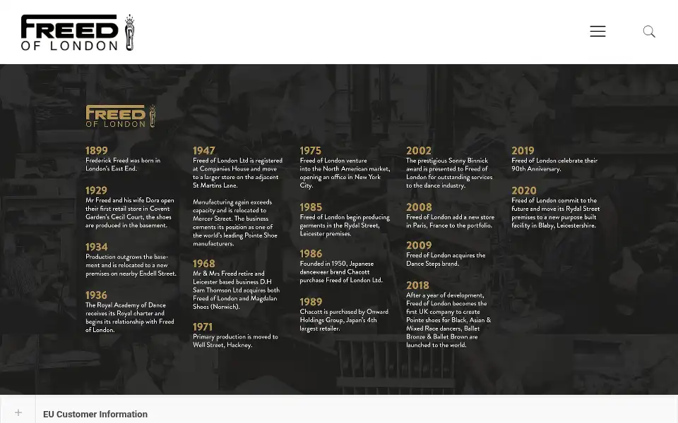 Screenshot of freedoflondon.com