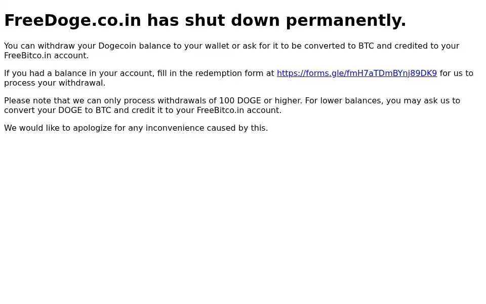Screenshot of freedoge.co.in