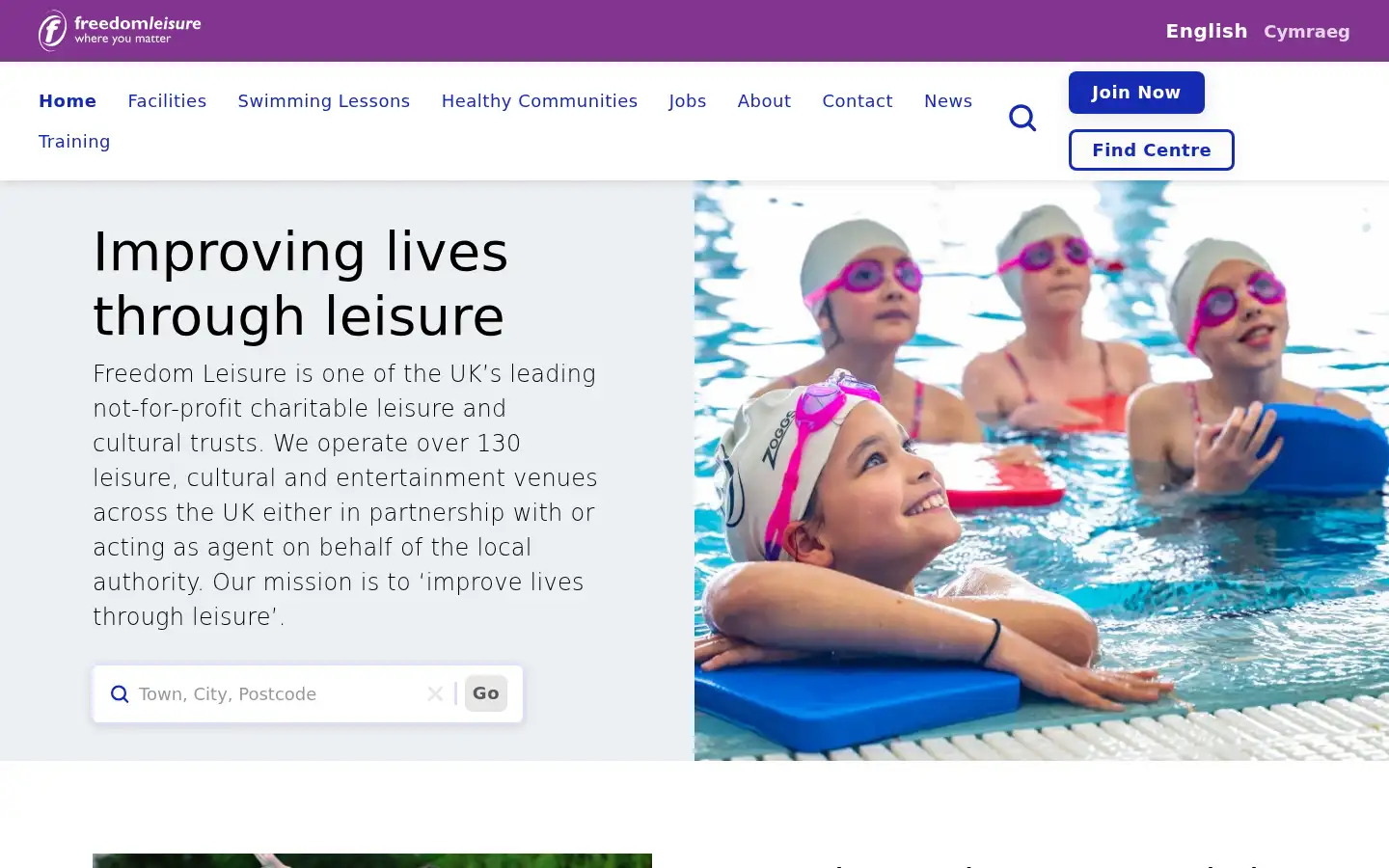 Screenshot of freedom-leisure.co.uk