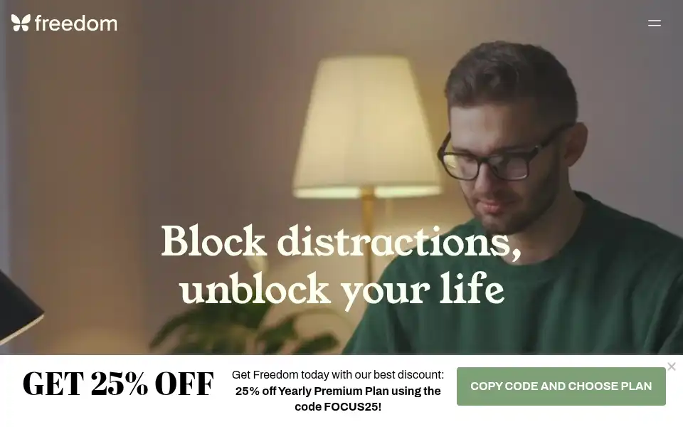 Screenshot of freedom.to